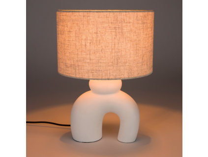 Bílá keramická stolní lampa ZUIVER BIBI