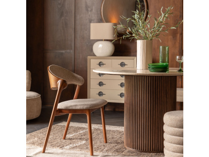 Béžová keramická stolní lampa DUTCHBONE HAILEY