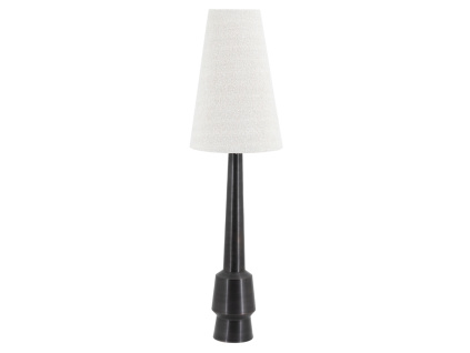 Černo-béžová kovová stojací lampa Dawn 146 cm