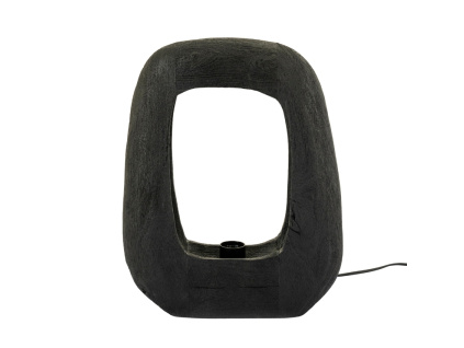 Černá dřevěná stolní lampa Gibs 40 cm