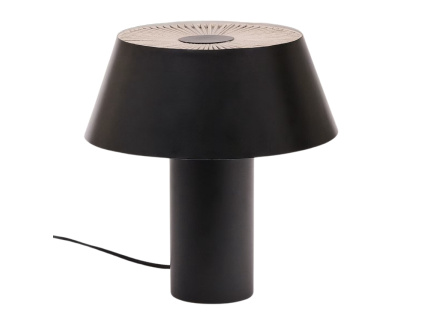 Černá kovová stolní lampa Kave Home Ancare