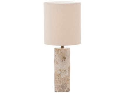 Béžová mramorová stolní lampa Kave Home Raze