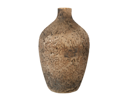 Hnědá skleněná váza J-line Ochre 49 cm