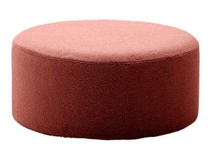 Terakotově červený bouclé taburet Kave Home Kaeli 90 cm