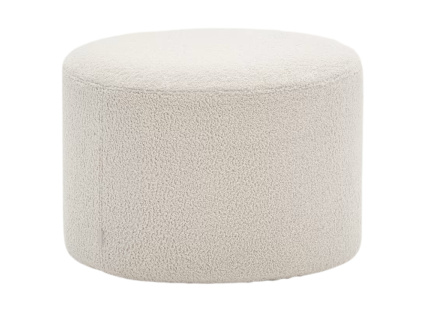 Béžový bouclé taburet Kave Home Kaeli 60 cm