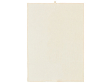 Světle béžová lněná utěrka Pure Linen 50 x 70 cm