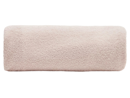 Růžový bouclé potah na taburet Kave Home Kaeli 90 cm