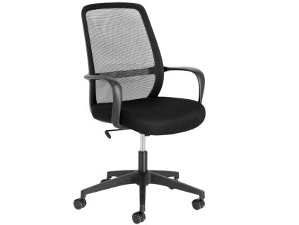 Černá látková kancelářská židle Kave Home Melva