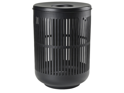 Černý plastový koš na prádlo Ume 60 l