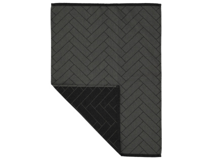 Černá bavlněná utěrka Tiles 50 x 70 cm