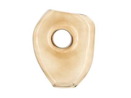 Béžová skleněná váza Nana 22,5 cm