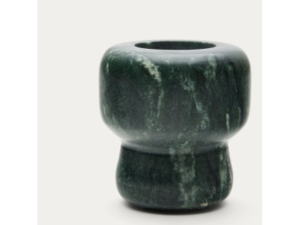 Zelený mramorový svícen Kave Home Signe 8 cm