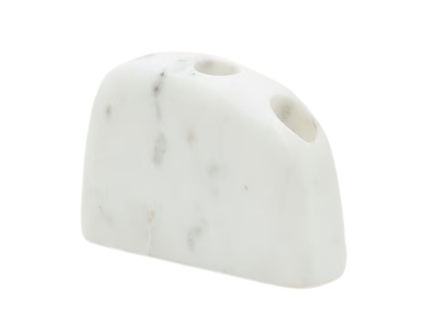 Bílý mramorový svícen Kave Home Signe 15 cm