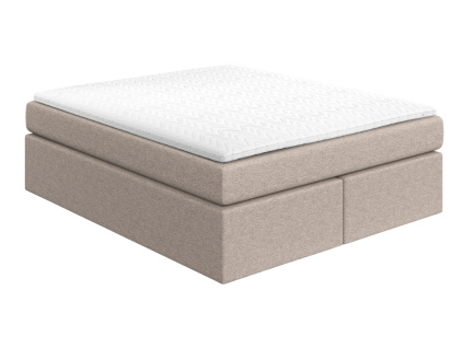 Béžová čalouněná postel boxspring CHESTNUT 160 x 200 cm