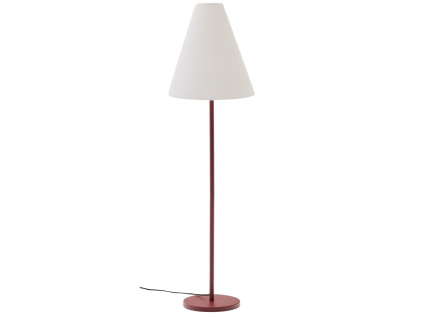Terakotově červená kovová stojací lampa Kave Home Navat 160 cm