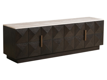 Hnědý dubový TV stolek Richmond Claremont 196 x 44 cm