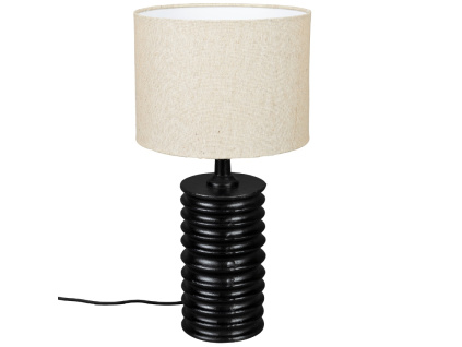 Černá kovová stolní lampa DUTCHBONE YALU
