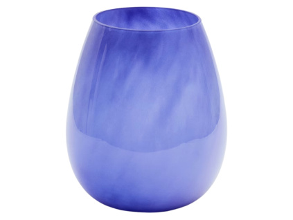 Modrá skleněná váza Kave Home Kelse 26 cm