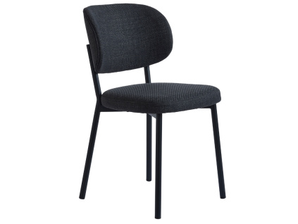 Tmavě šedá čalouněná jídelní židle Unique Furniture Fowler