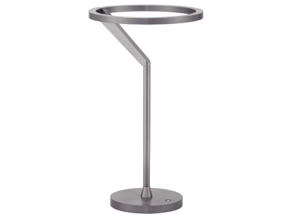 Stříbrnošedá kovová stolní LED lampa Nova Luce Tilia
