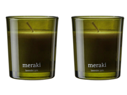 Set dvou sójových vonných svíček Meraki Lavender Rain