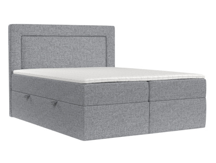 Šedá čalouněná postel boxspring IMAGINE 180 x 200 cm