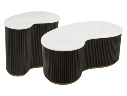 Set mramorových konferenčních stolků Mayfield 104x58 / 65x38 cm