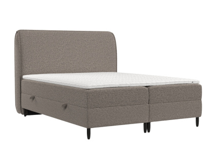 Hnědá čalouněná postel boxspring MELBA 180 x 200 cm