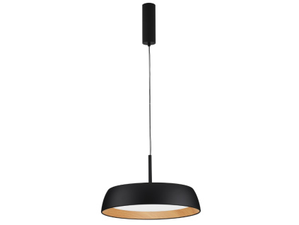 Černé kovové závěsné LED světlo Nova Luce Sigi 45 cm
