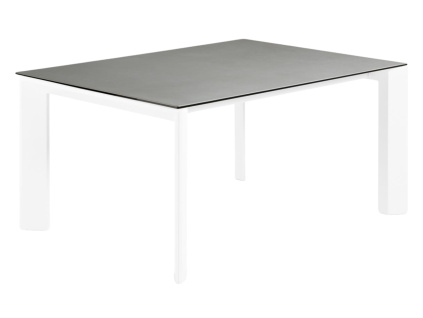 Šedý keramický rozkládací jídelní stůl Kave Home Axis 120/180 x 80 cm
