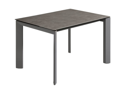 Šedý keramický rozkládací jídelní stůl Kave Home Axis VI. 120/180 x 80 cm