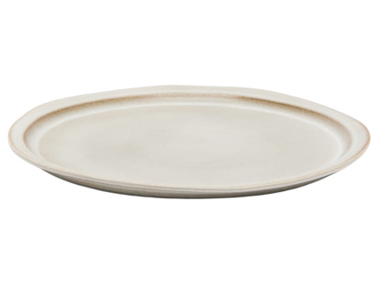 Bílý talíř Kave Home Coval 28 cm
