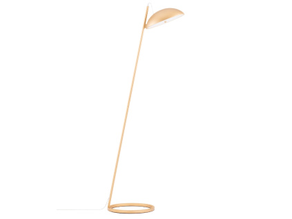 Zlatá kovová stojací LED lampa Nova Luce Flute 153 cm