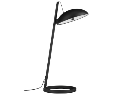 Černá kovová stolní LED lampa Nova Luce Flute