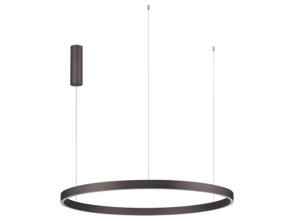 Hnědé kovové závěsné LED světlo Nova Luce Elowen 98 cm