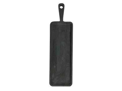 Černé dřevěné servírovací prkénko Plancha 74 x 20 cm