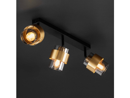 Černo-zlaté stropní světlo Nova Luce Sianna 70 cm