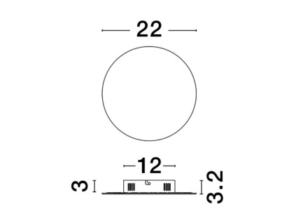 Černé kovové nástěnné LED světlo Nova Luce Cyrcle 22 cm