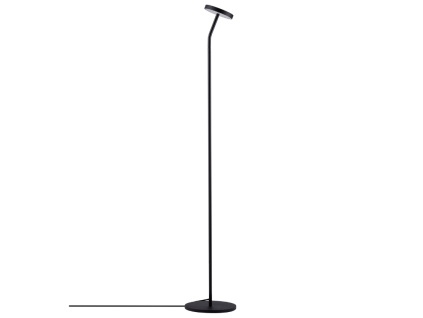 Černá kovová stojací LED lampa Nova Luce Logos 123 cm