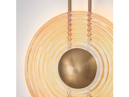 Zlaté skleněné nástěnné LED světlo Nova Luce Nous