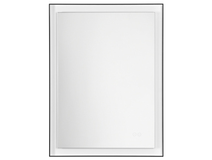 Černé závěsné zrcadlo s LED osvětlením Nova Luce Deca 80 x 60 cm