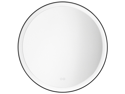 Černé závěsné zrcadlo s LED osvětlením Nova Luce Ural 80 cm