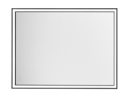 Černé závěsné zrcadlo s LED osvětlením Nova Luce Ambor 80 x 60 cm
