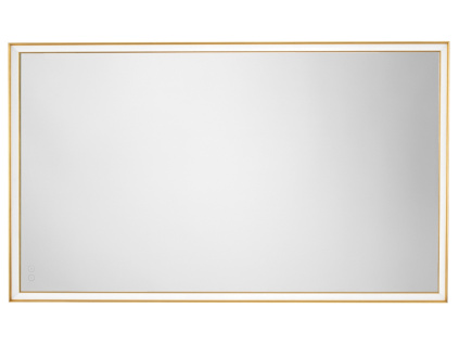 Zlaté závěsné zrcadlo s LED osvětlením Nova Luce Ambor 120 x 70 cm