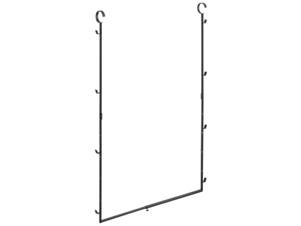 Černý kovový věšák do šatníku Yamazaki Smart 56/96 cm