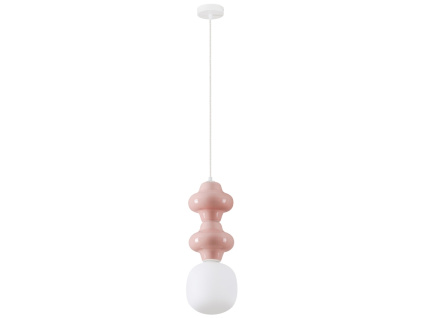 Růžové závěsné světlo Nova Luce Clio 18 cm