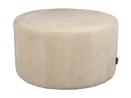 Světle béžová čalouněná podnožka DUTCHBONE ROCCA 70 cm