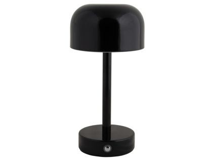 Černá kovová nabíjecí stolní LED lampa Jem