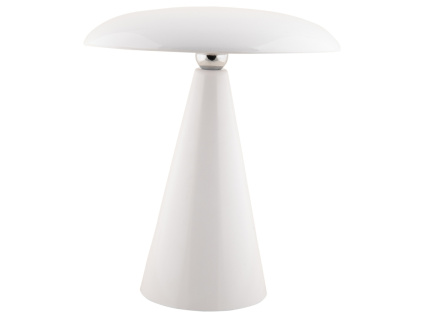 Bílá kovová nabíjecí LED lampa Poppy