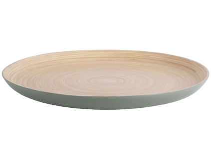 Zelený bambusový servírovací podnos Pura 42 cm